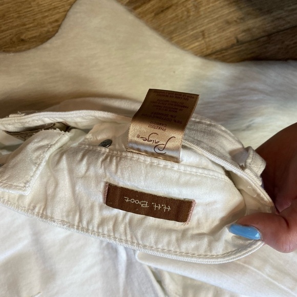 Paige white denim distressed shorts - Picture 6 of 9